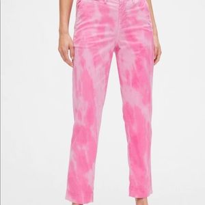 Women’s GAP HIGH RISE STRAIGHT KHAKI TIE DYE